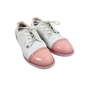 G/Fore Cap Toe Gallivanter Golf Shoe Snow Blush Women US 7.5 EUR‎ 38.5
